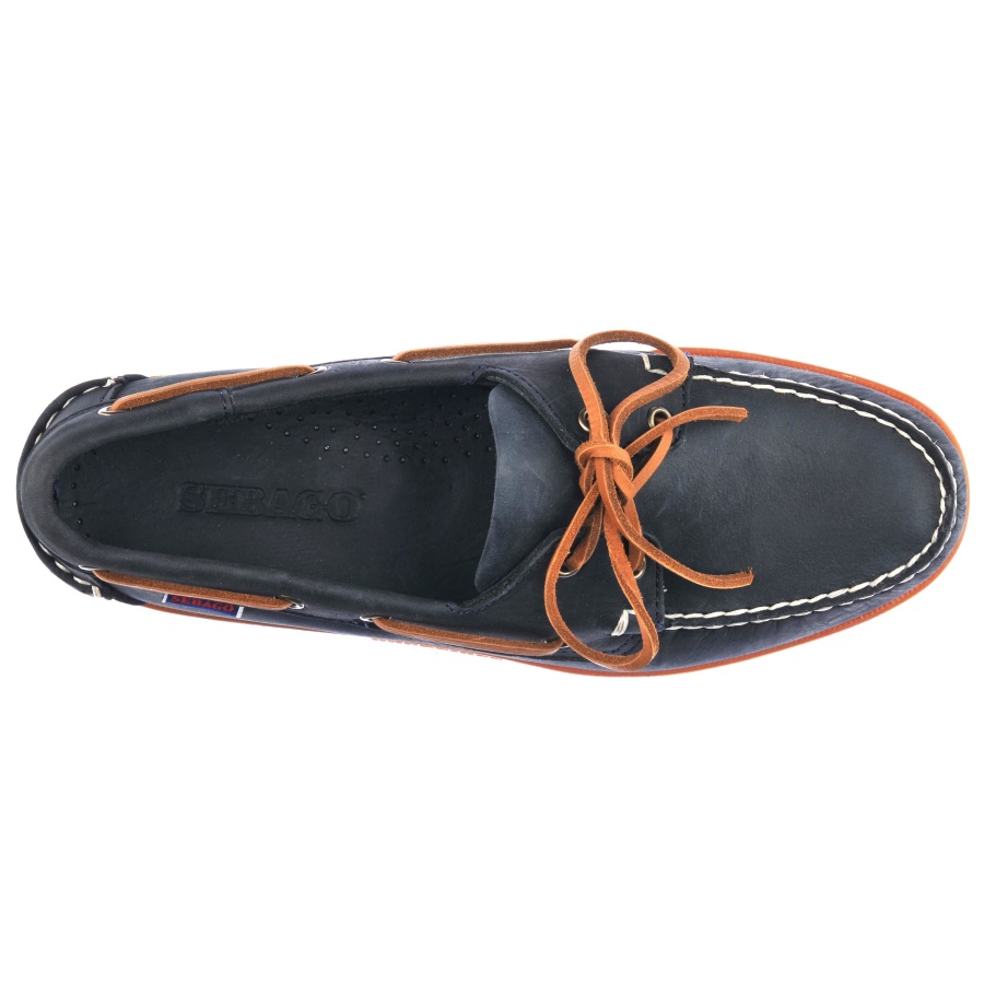 Docksides Portland Crazy H-navy Blue & Brown Sebago Nederland