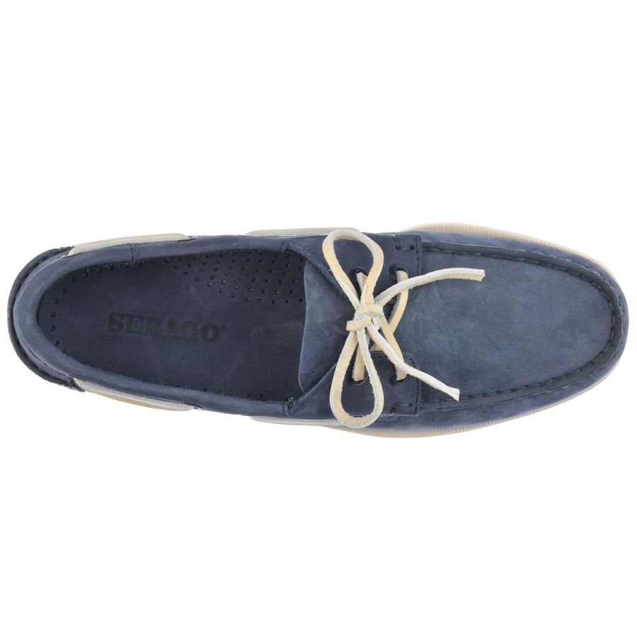 Docksides Portland Nubuk-marineblauw Sebago Nederland