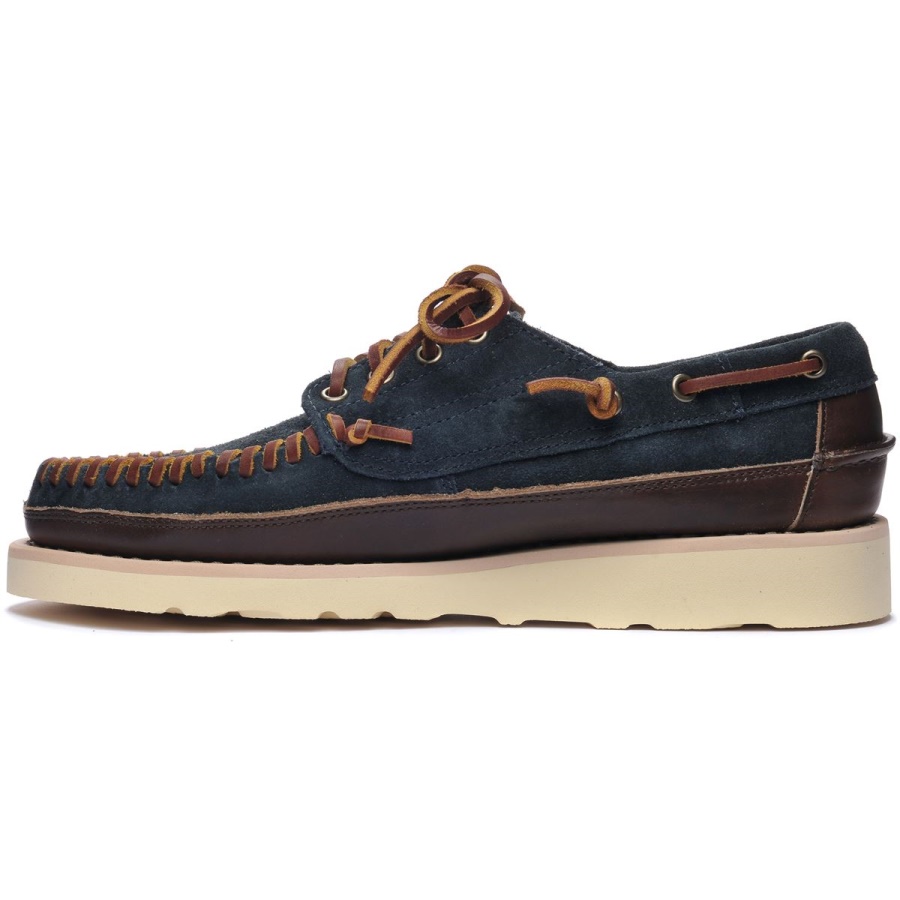 Keuka Lea Kano Moc-navy Blauw & Donkerbruin Sebago Nederland