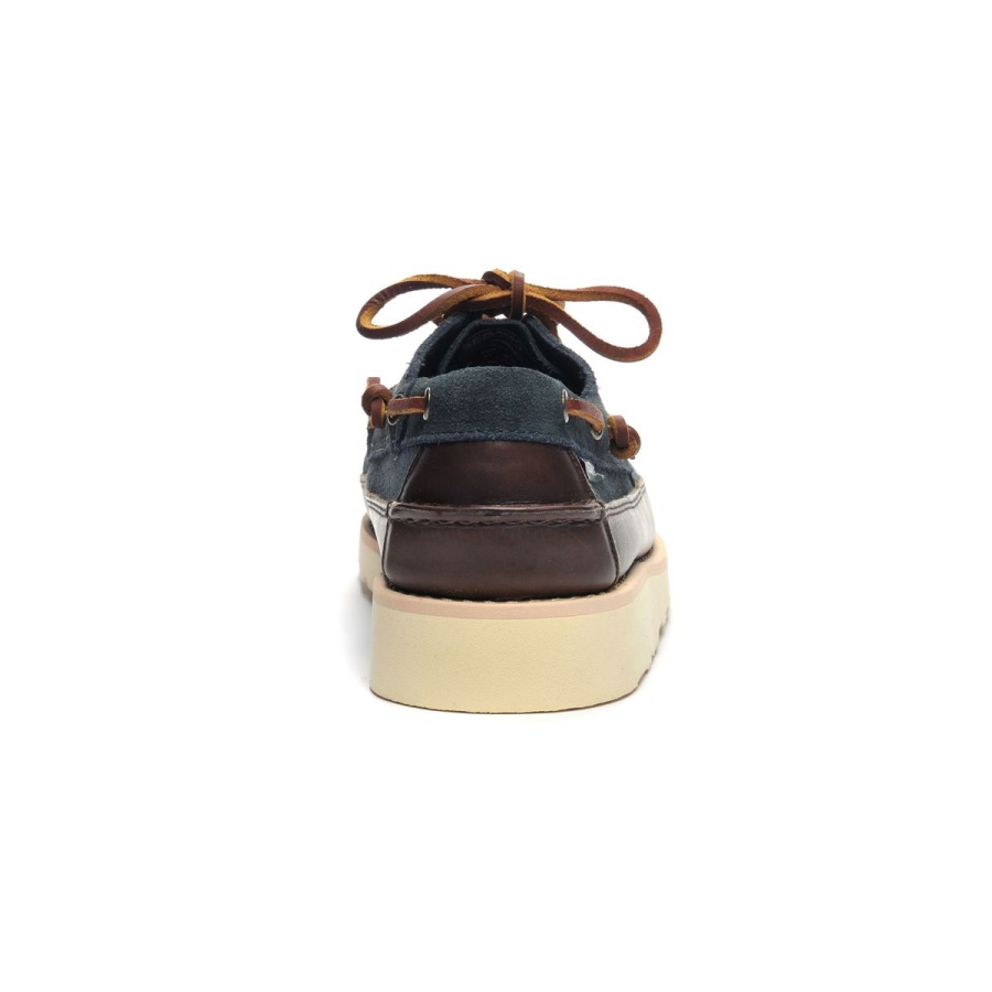 Keuka Lea Kano Moc-navy Blauw & Donkerbruin Sebago Nederland