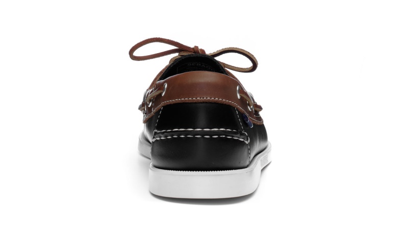 Bruin-zwart Sebago Nederland Portland Lea Wax Leer