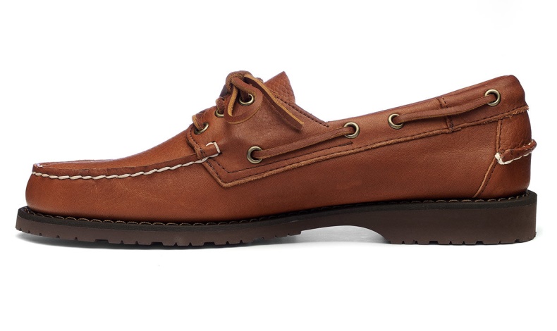 Bruin-donkerbruin Sebago Nederland Slug Getrommeld Leren Mocassin