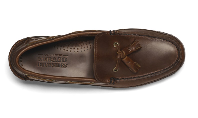 Bruine Gom Sebago Nederland Ketch Gewaxte Leren Loafer