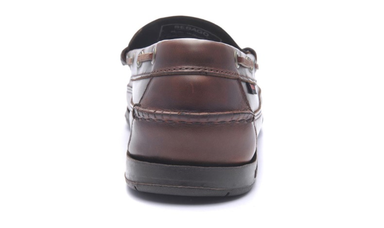 Bruine Gum Sebago Nederland Sloep Gewaxte Leren Loafer
