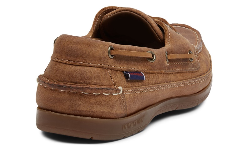 Schoener Vintage Leren Bootschoen Bruin Tan Sebago Nederland
