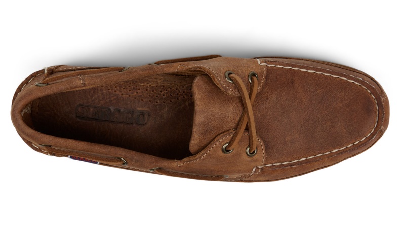 Schoener Vintage Leren Bootschoen Bruin Tan Sebago Nederland