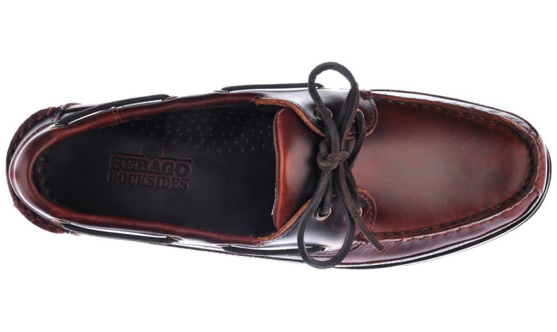 Schoener Gewaxt Leren Bootschoen Sebago Nederland Brown Gum