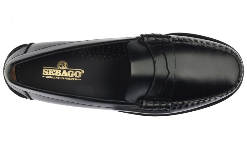 Sebago Nederland Zwarte Classic Dan Leren Loafer