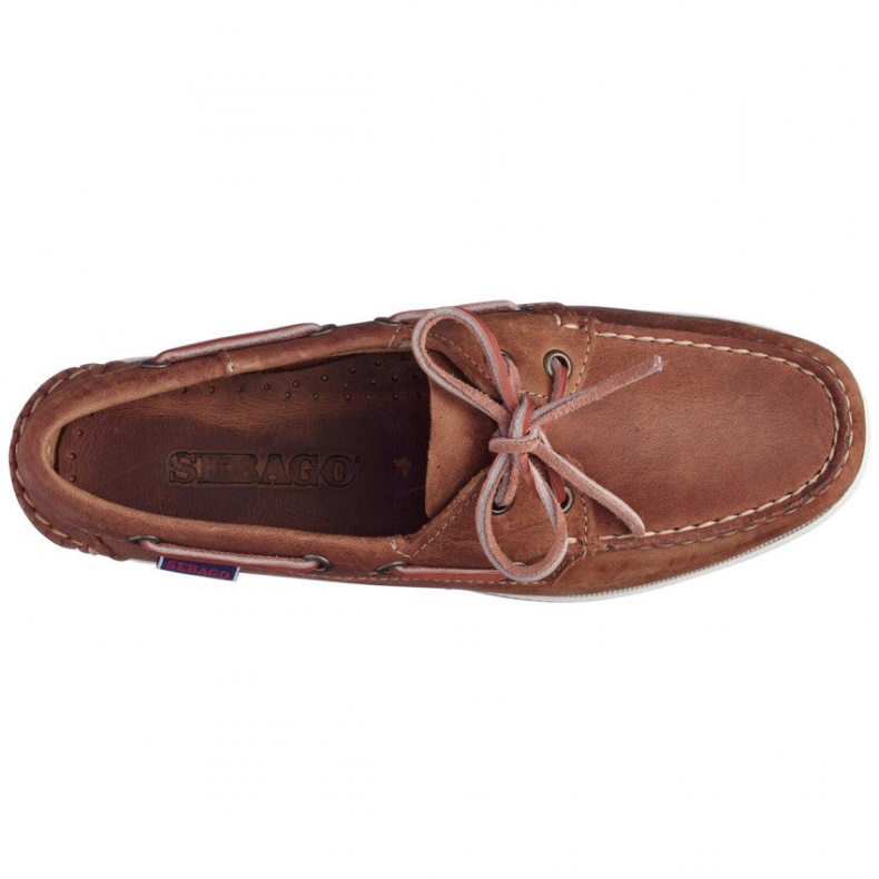 Sebago Nederland Bruin Tan Dockside Portland Leren Bootschoen