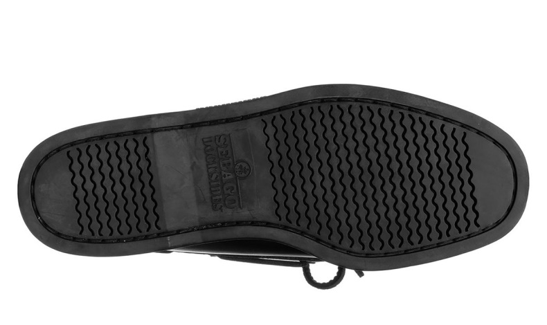 Sebago Nederland Total Black Poging Gewaxte Leren Bootschoen