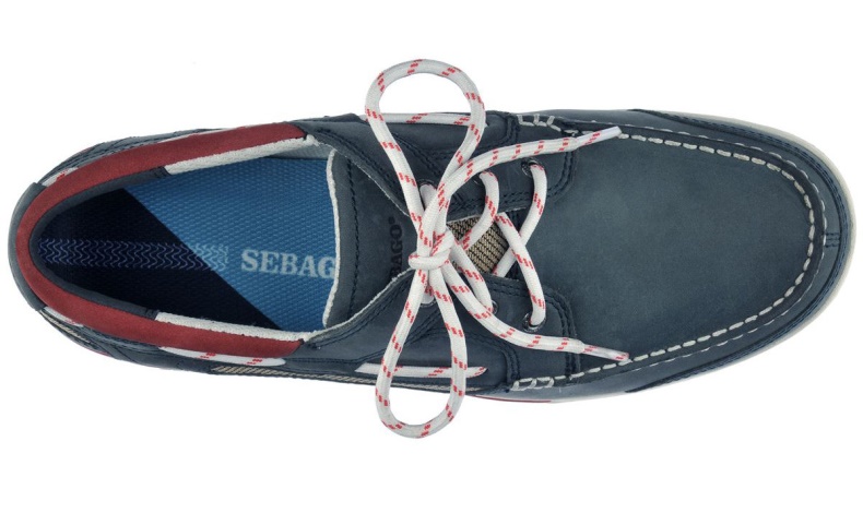Triton Leren Bootschoen Blauw Navy Sebago Nederland