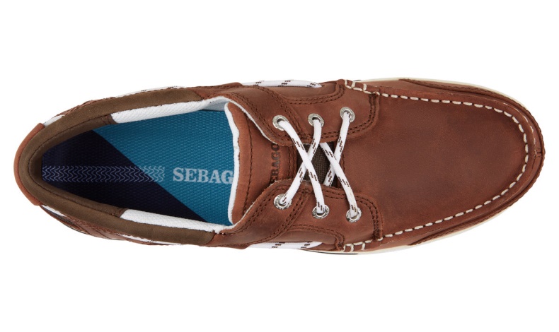 Triton Leren Bootschoen Sebago Nederland Bruin-dk Bruin
