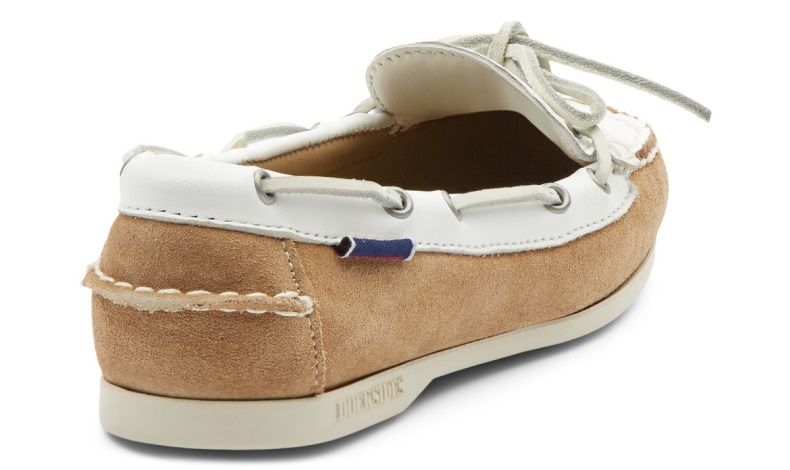 Dames Nina Suède Bala Mocassin Beige-wit Sebago Nederland