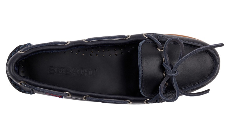 Dames Nina Waxed Bala Mocassin Blue Navy-gum Sebago Nederland