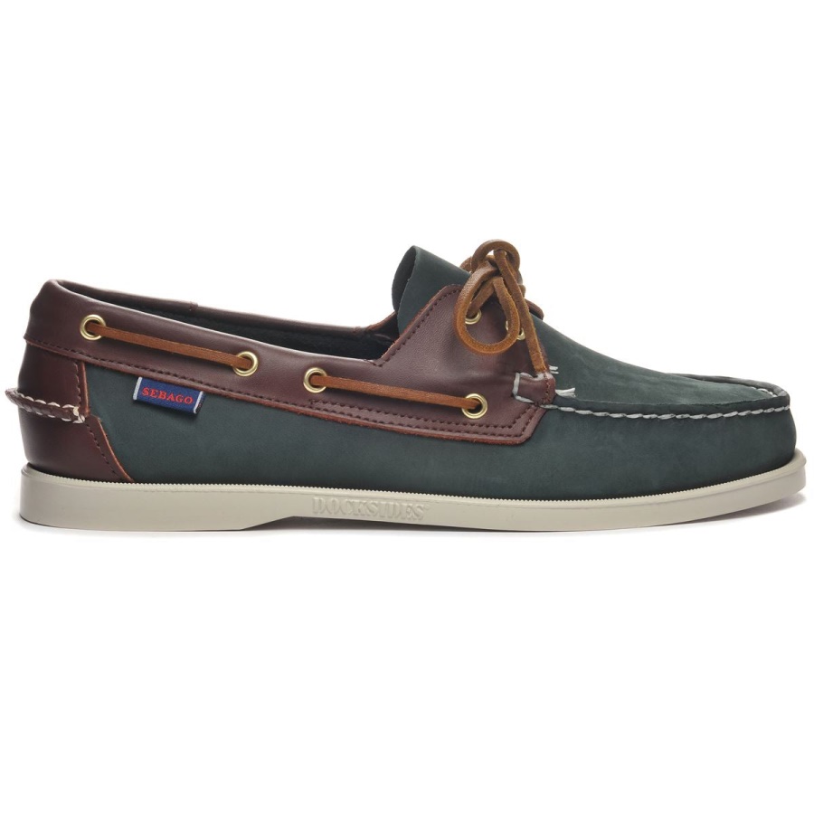 Portland Spinnaker-marineblauw & Donkerbruin Sebago Nederland