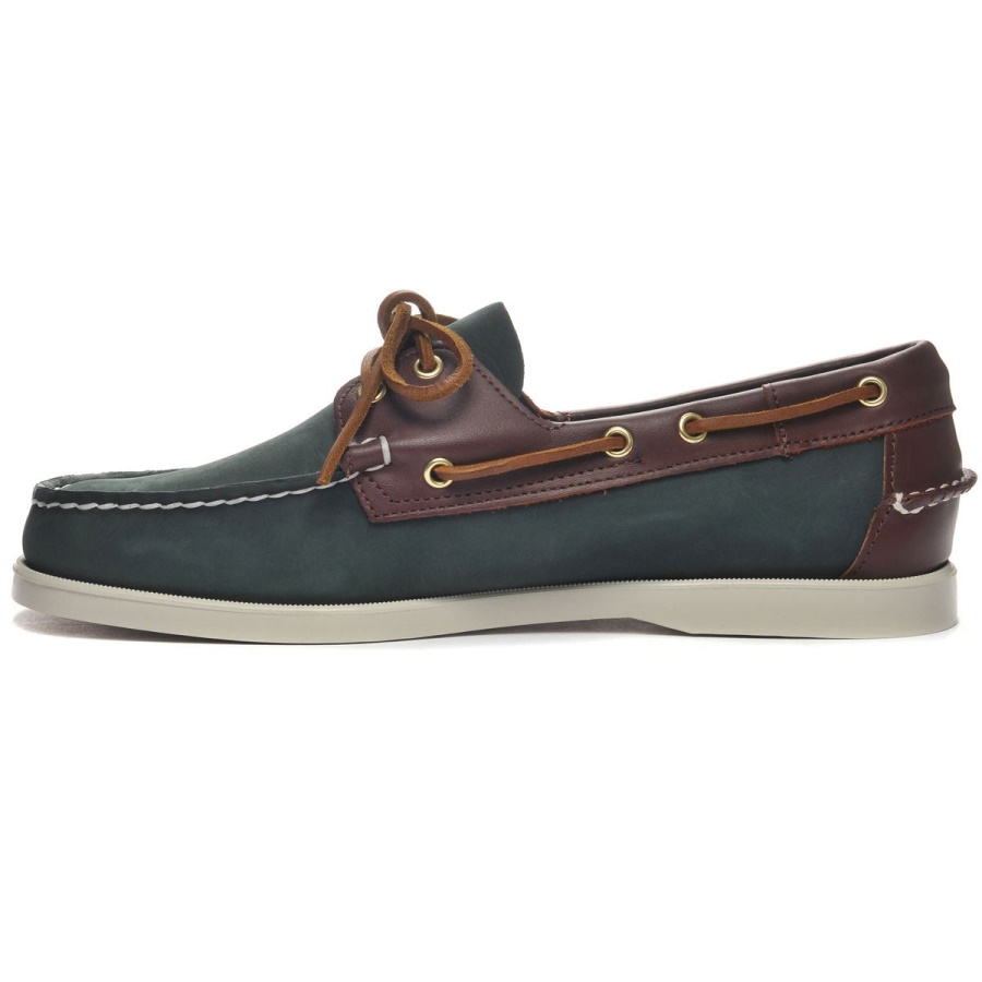 Portland Spinnaker-marineblauw & Donkerbruin Sebago Nederland