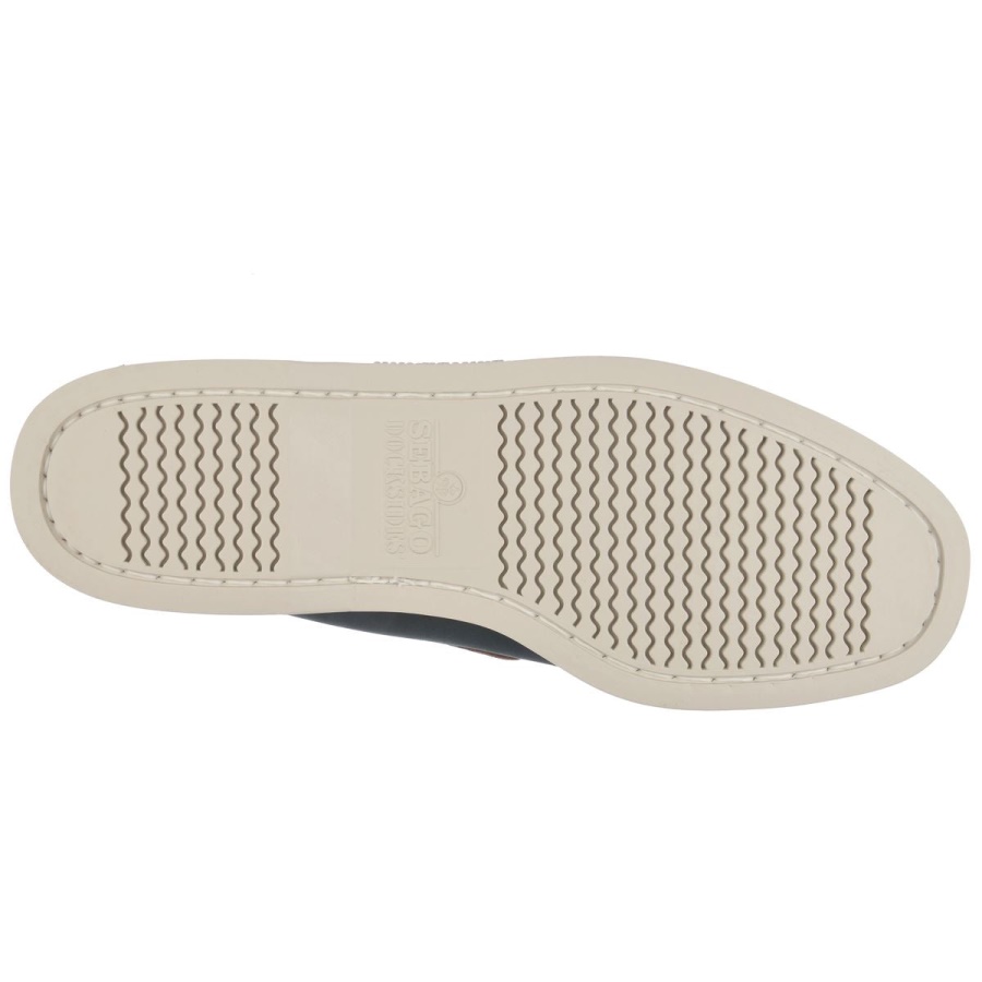 Portland Spinnaker-marineblauw & Donkerbruin Sebago Nederland