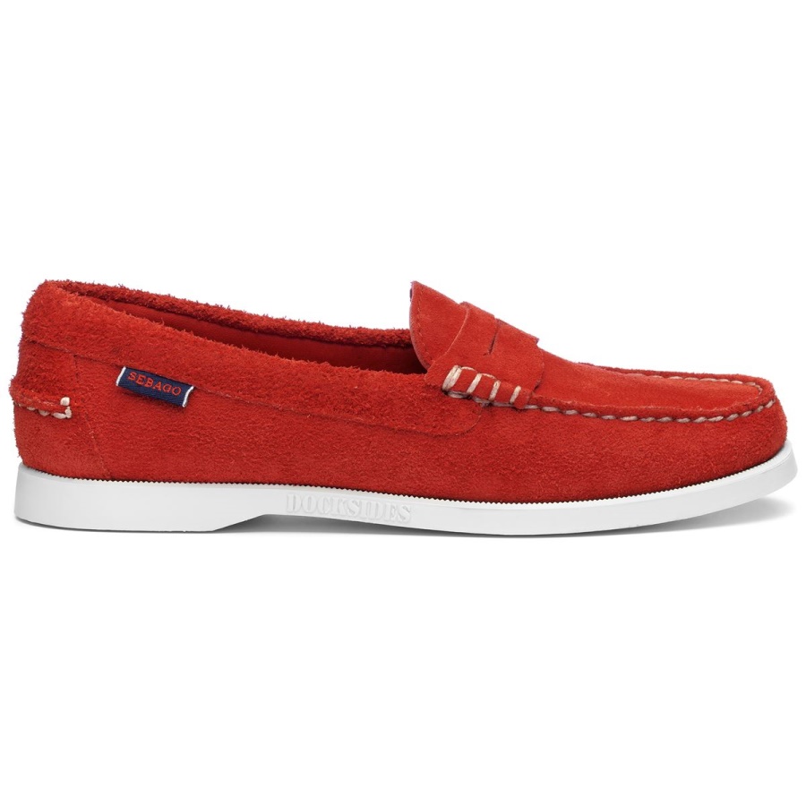 Sebago Nederland Dan Boat Roughout Woman-red