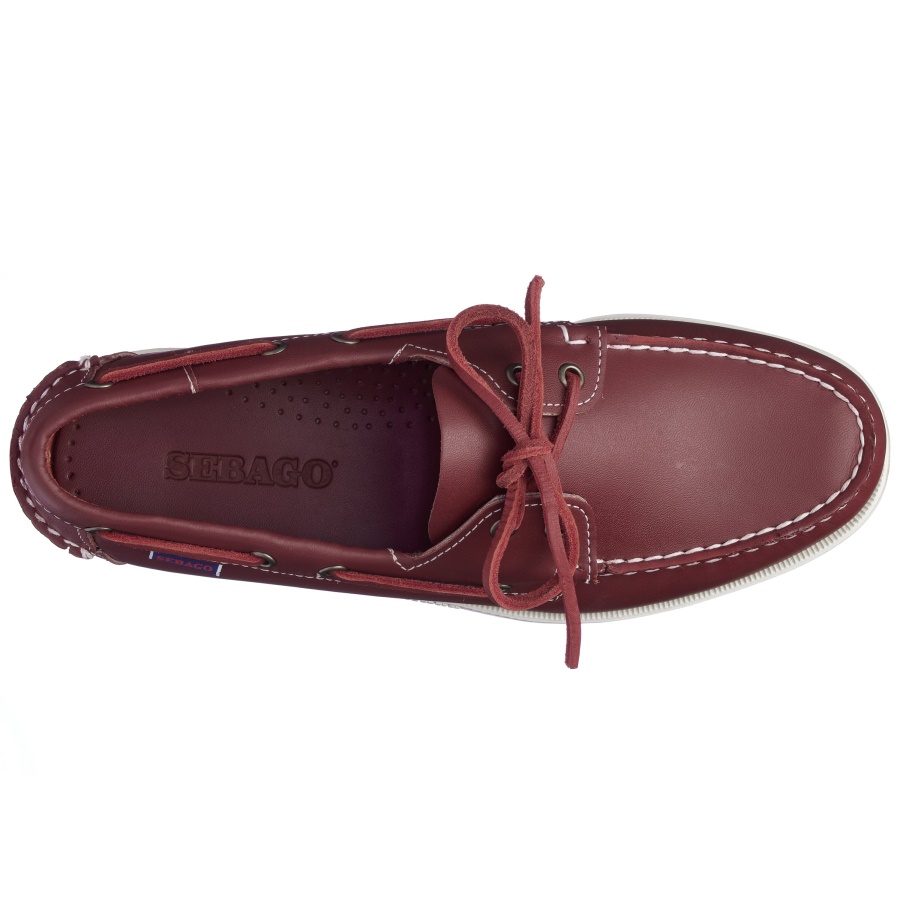 Sebago Nederland Docksides Portland-donkerrood