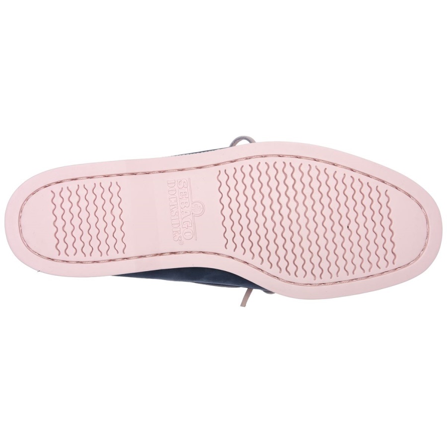 Sebago Nederland Docksides Portland Nubuk-navy Blauw & Roze