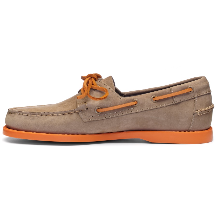Sebago Nederland Docksides Portland Nubuk-taupe & Oranje