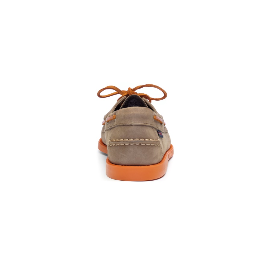 Sebago Nederland Docksides Portland Nubuk-taupe & Oranje