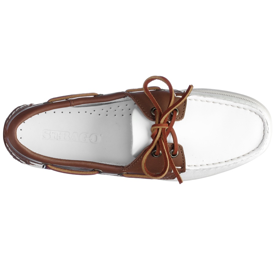 Sebago Docksides Portland Woman-wit En Bruin