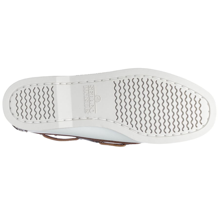 Sebago Docksides Portland Woman-wit En Bruin