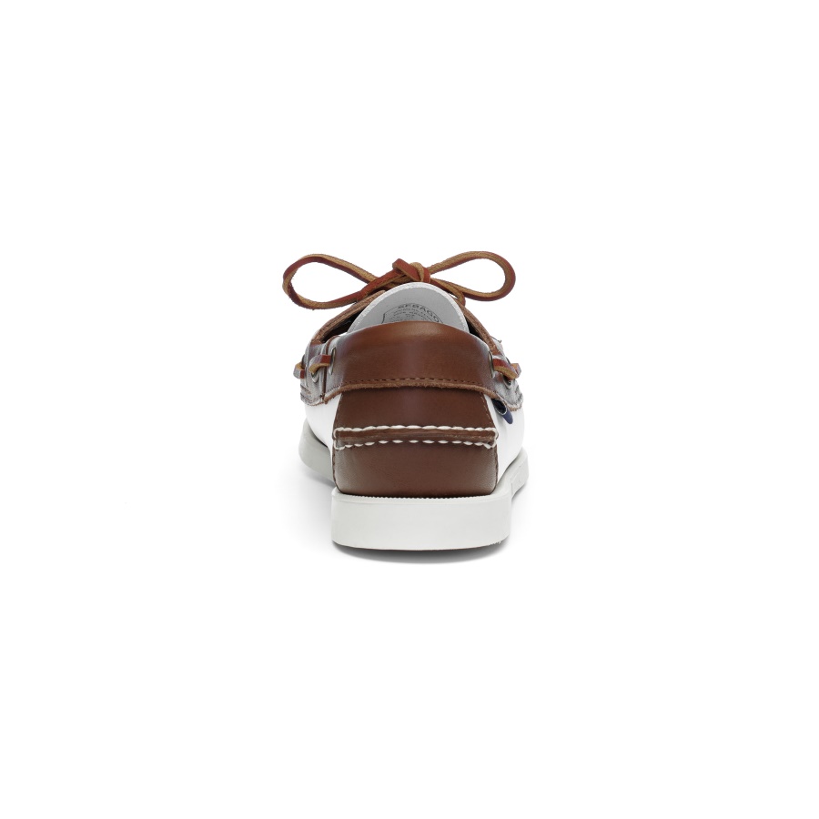 Sebago Docksides Portland Woman-wit En Bruin