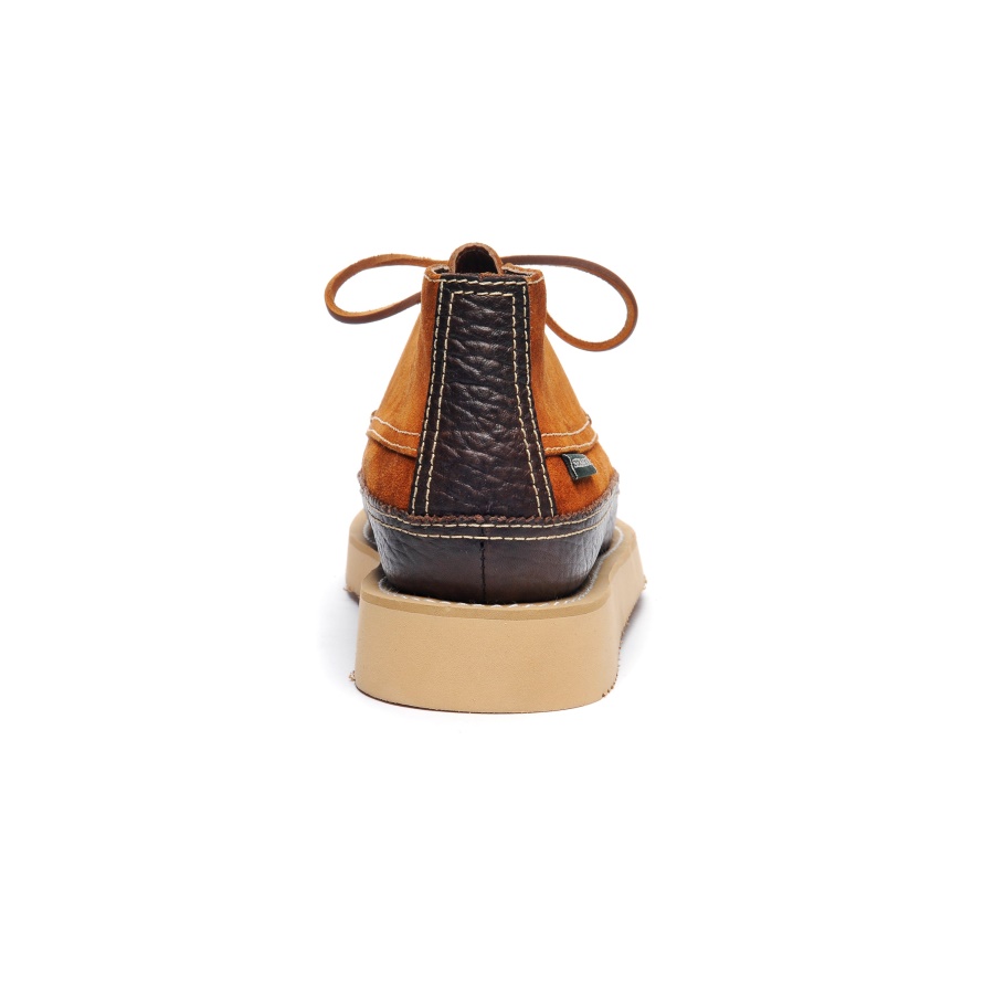 Sebago Nederlandse Miwak Suède Kano Moc-Cognac & Donkerbruin