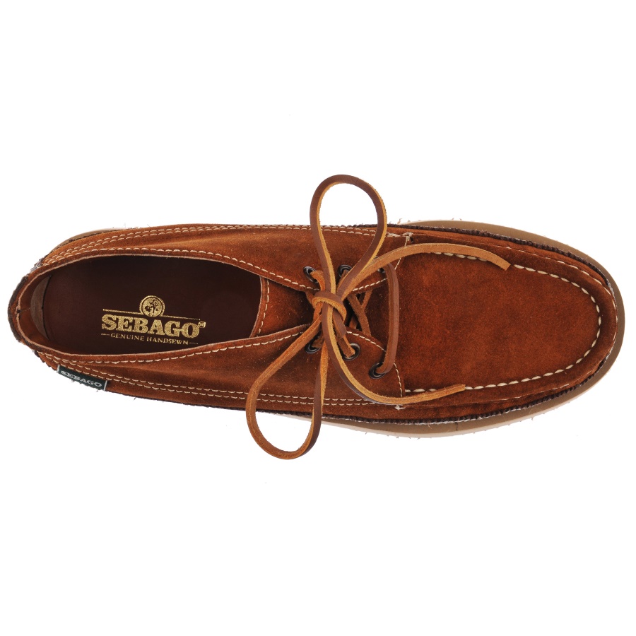 Sebago Nederlandse Miwak Suède Kano Moc-Cognac & Donkerbruin