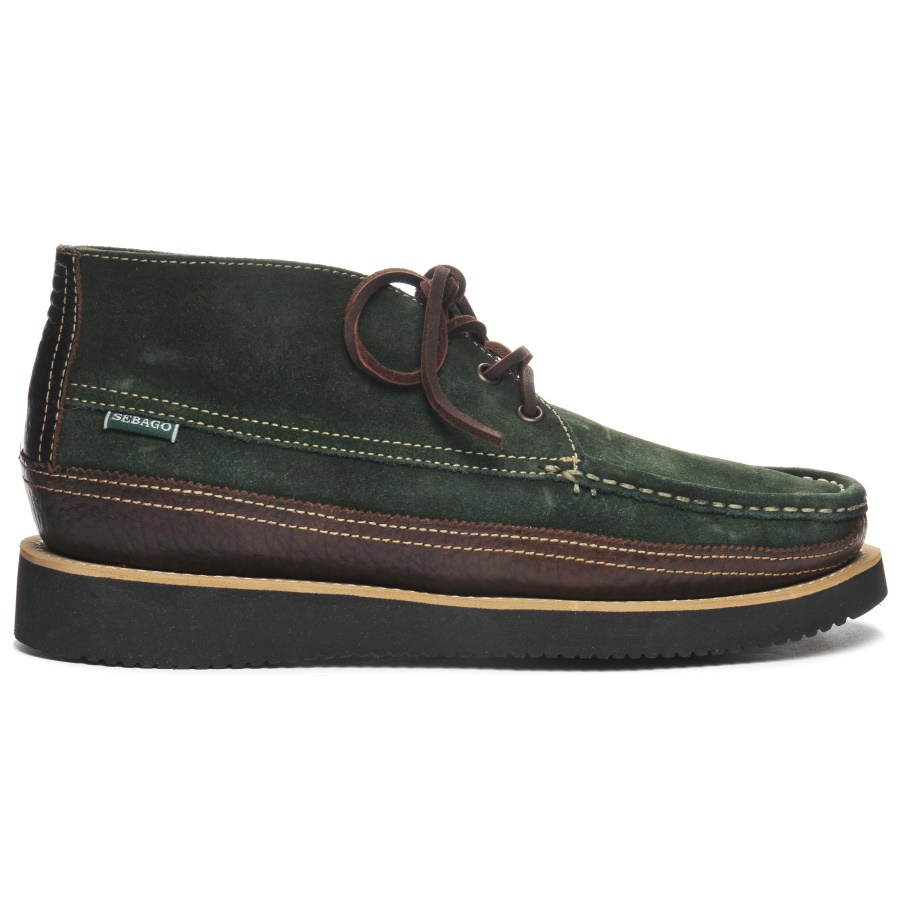 Sebago Nederland Miwak Suède Kano Moc-donkerbruin & Bosgroen