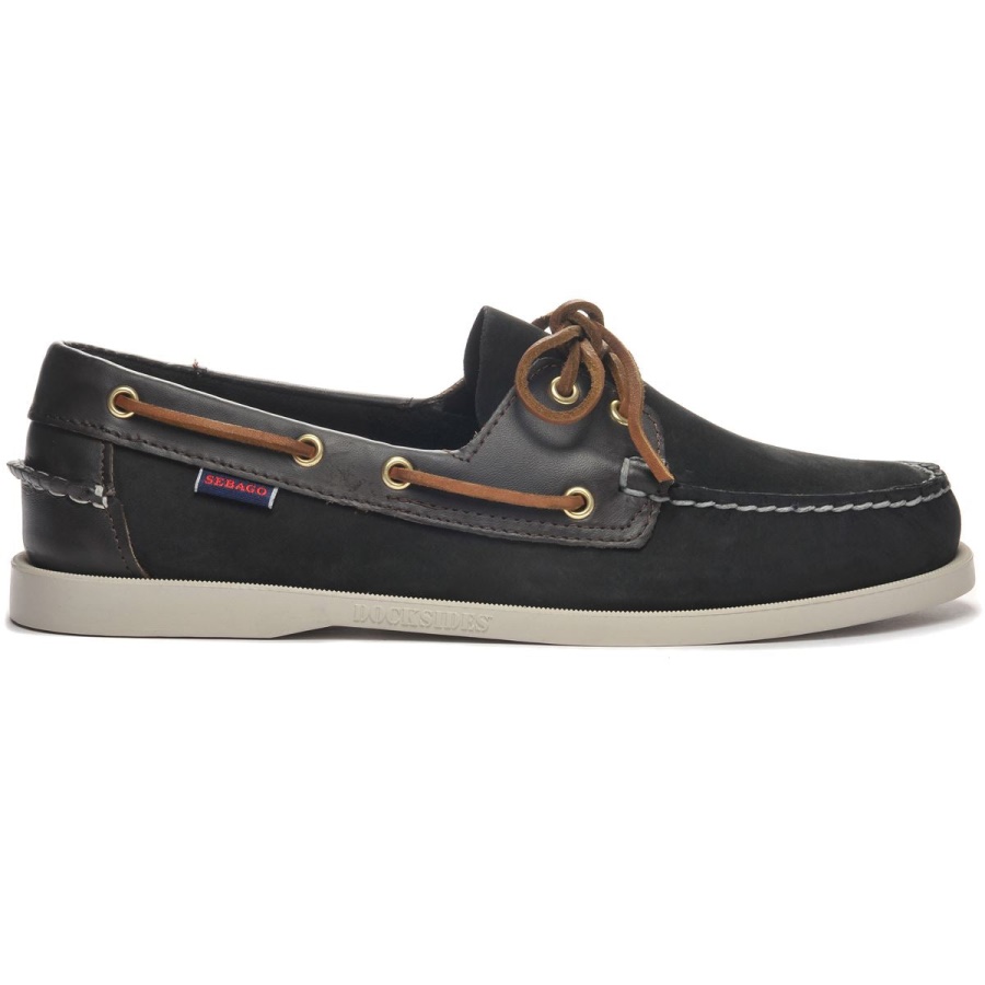 Sebago Nederland Portland Spinnaker Nbk Fgl-zwart & Donkerbruin