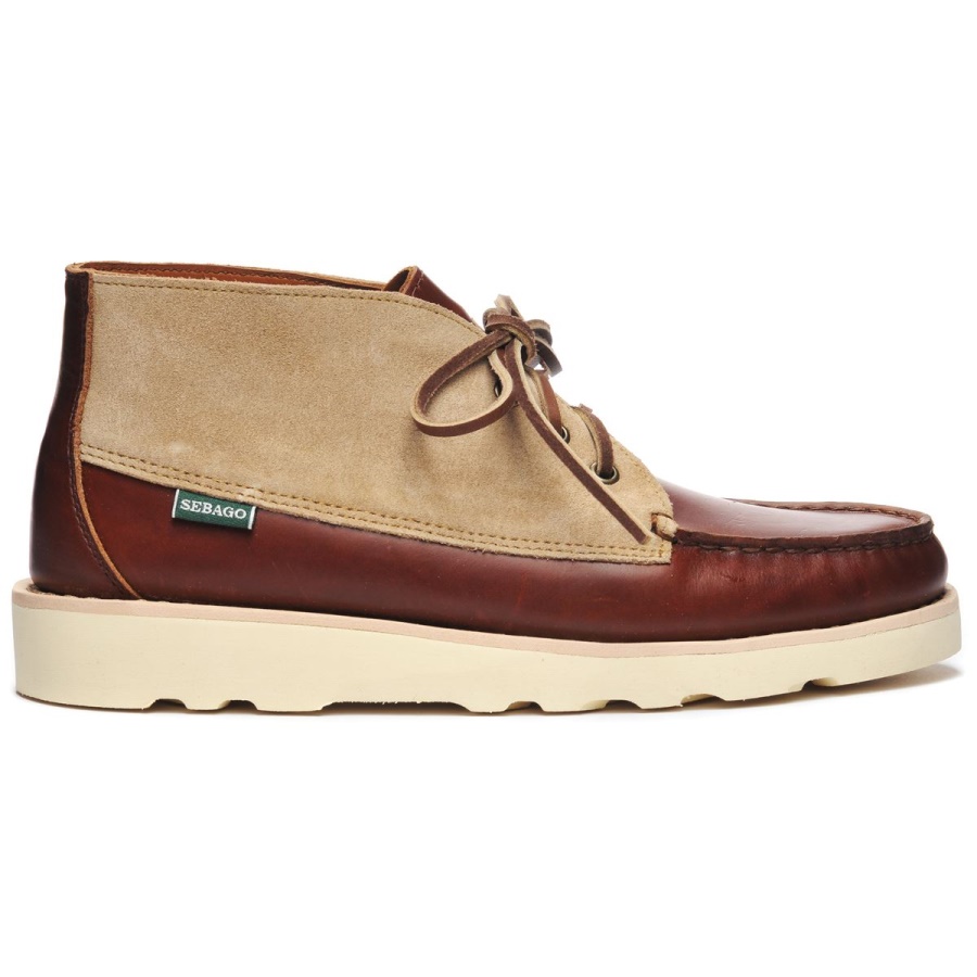 Tatanka Eva Waxy Suede-bruin & Camel Sebago Nederland