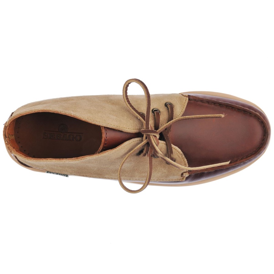 Tatanka Eva Waxy Suede-bruin & Camel Sebago Nederland