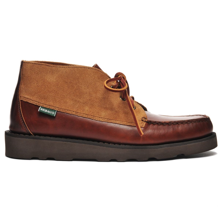 Tatanka Eva Waxy Suede-bruin & Cognac Sebago Nederland