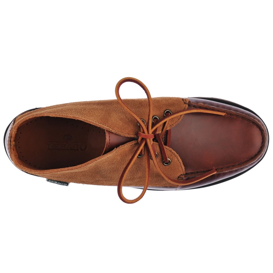 Tatanka Eva Waxy Suede-bruin & Cognac Sebago Nederland